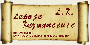 Lepoje Kuzmančević vizit kartica